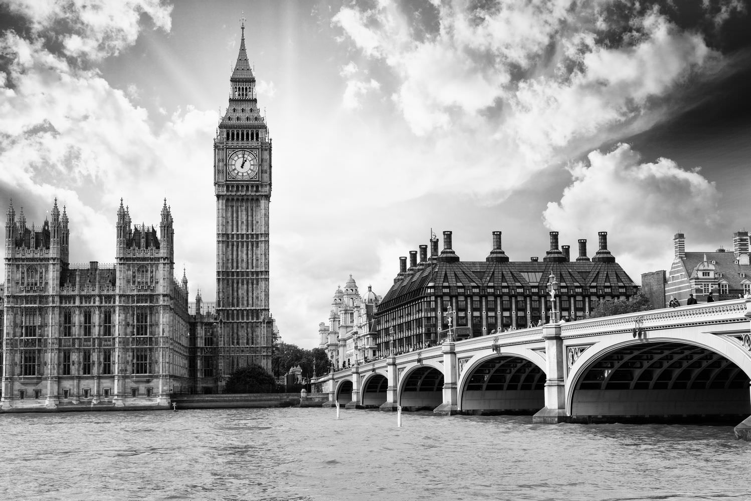 Фотообои черно белый Лондон
